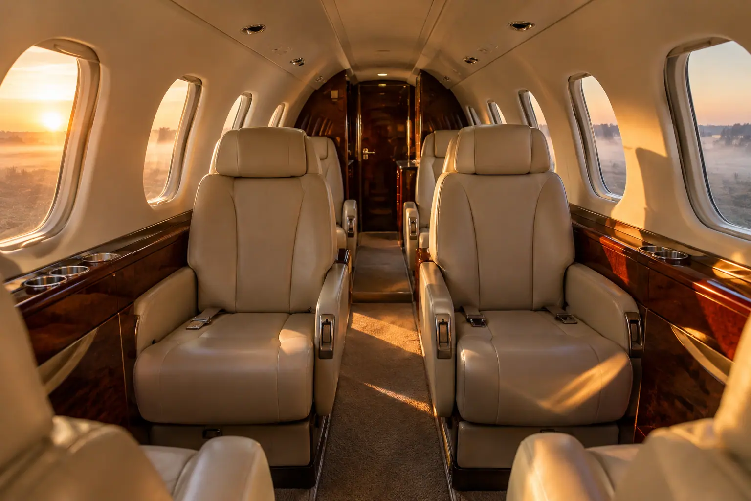 Turboprop cabin interior